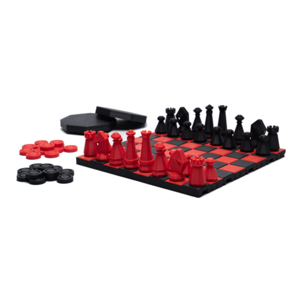 Travel Game Chess & Checker Gift Set for Him or Her Cruise Vacation Fun - Image 2