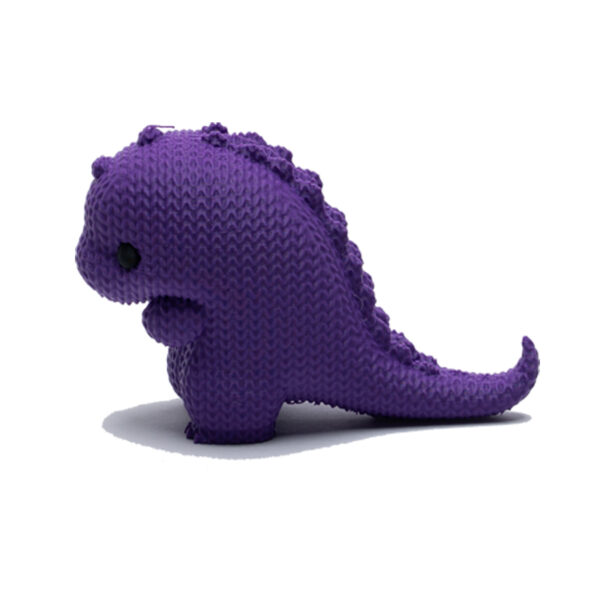 Purple Dinosaur Knitted Toy Gift for Easter - Image 2