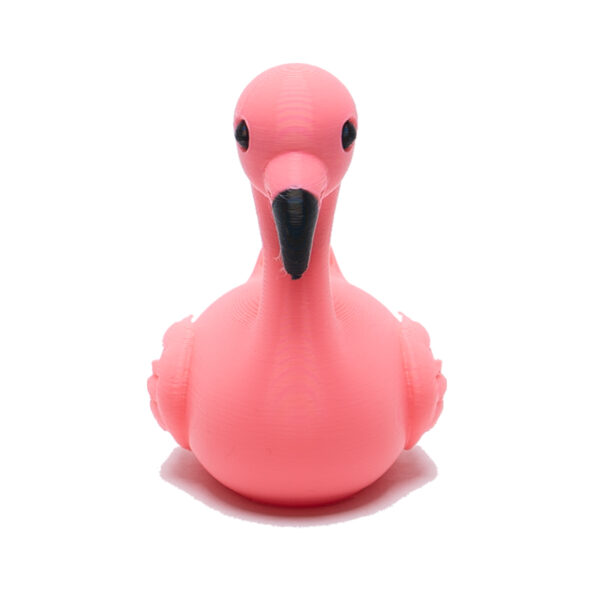 This cutie pie can live just about anywhere! Bright pink in exactly the right flamingo shade reminds you of a tropical island. Place on your desk, dashboard or windowsill and see who pops by to Flamingle!