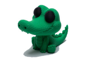 super cute knitted gator duck