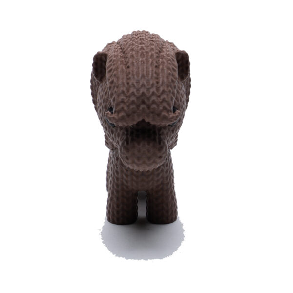 Knitted Pony toy in soft brown with flowing mane and tail.