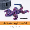 3D TriColor Snake Lizard and Dragon with Egg Articulated Wearable Fantasy Toy Clip On| Group 3 - Image 2