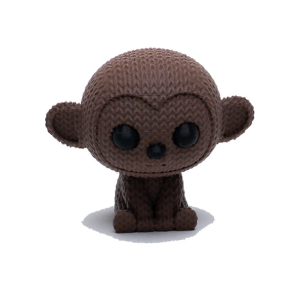 Knitted 3D Monkey with long curly tail, big eyes and big ears!