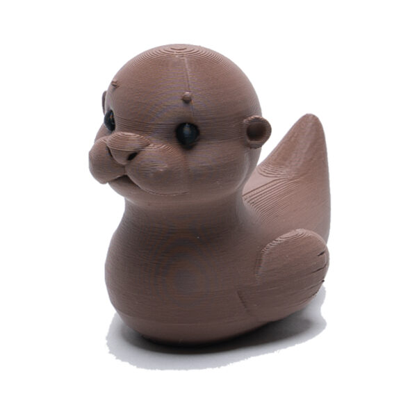 Cute little brown Otter as a character duck.