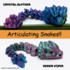 3D TriColor Snake Lizard and Dragon with Egg Articulated Wearable Fantasy Toy Clip On| Group 3 - Image 4